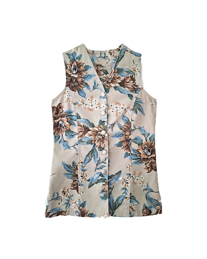 Gilet à fleurs sans manches