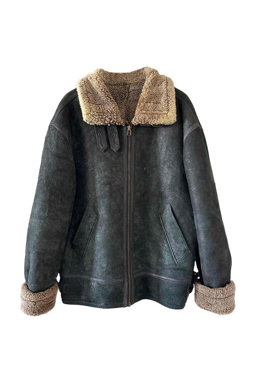 Wool-lined bomber jacket