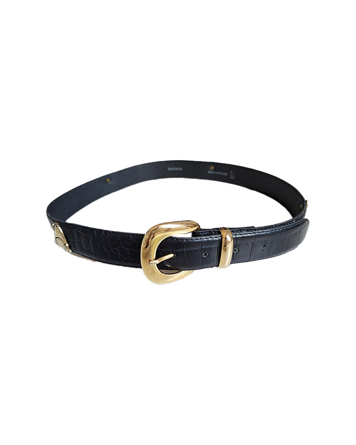 Ceinture en cuir noir
