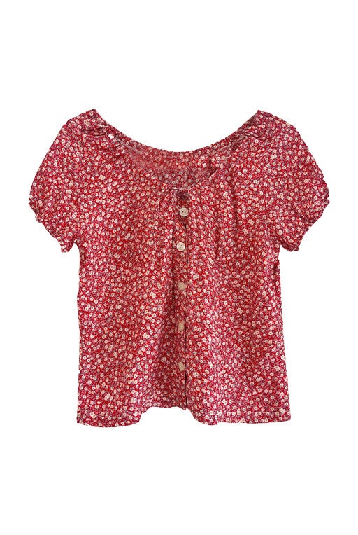 Top à fleurs