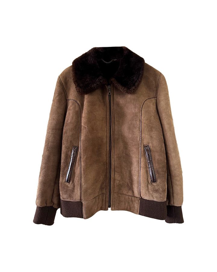 Blouson peau lainée