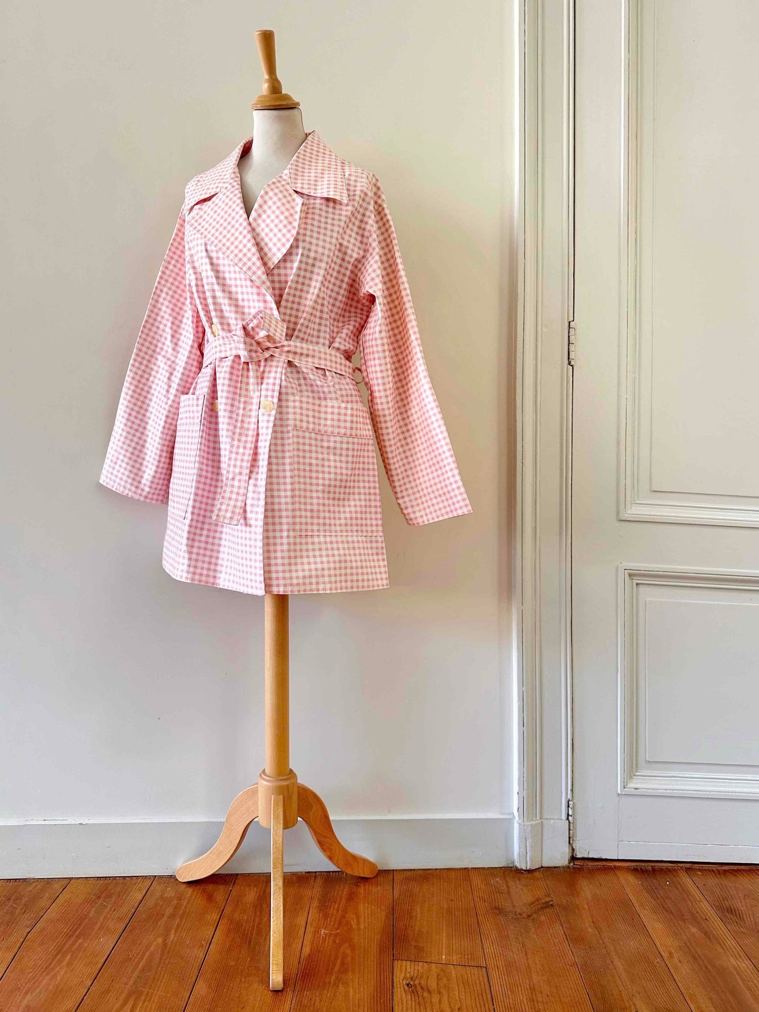 Vichy-style waxed canvas