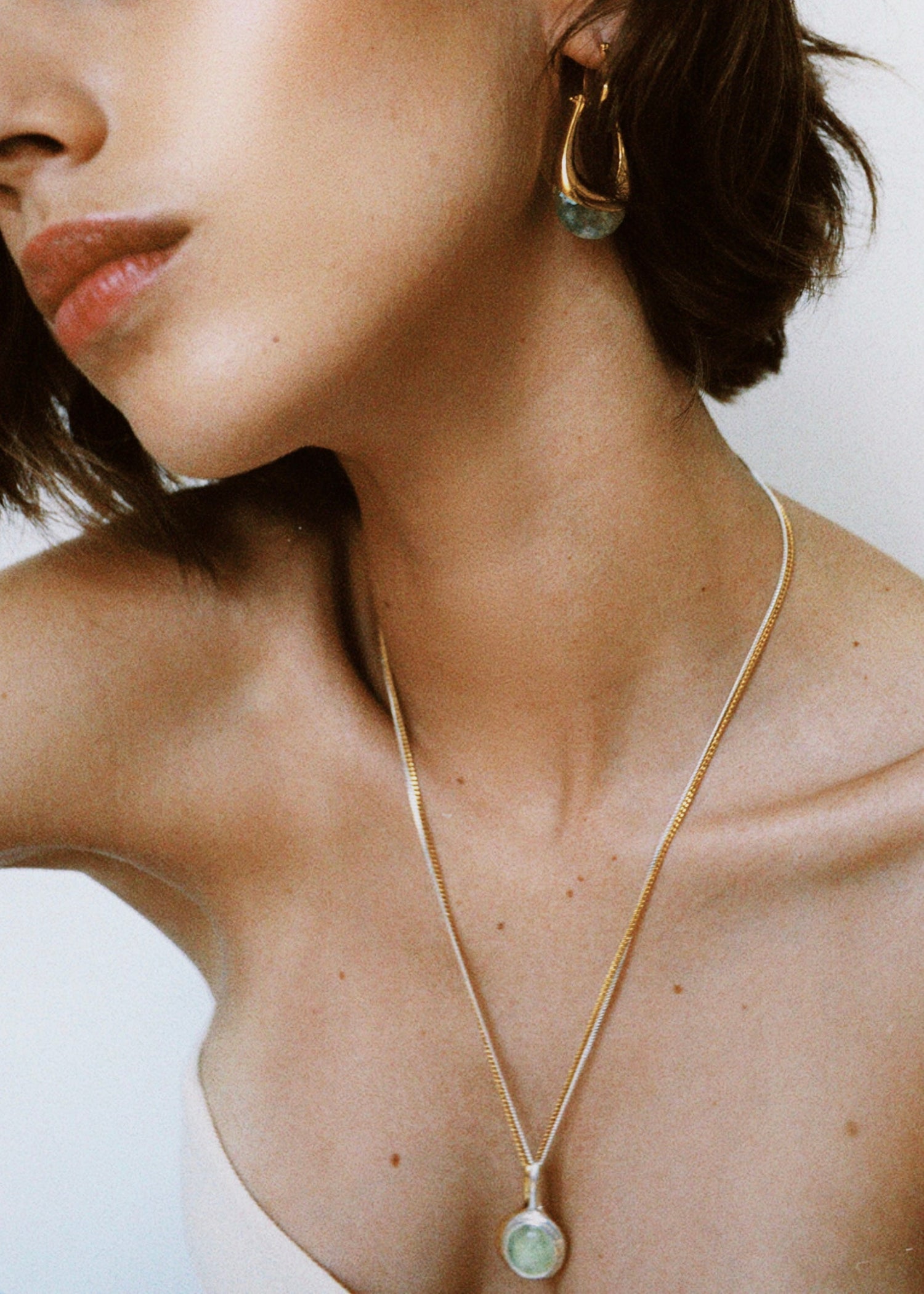 Collier Préhnite Argent