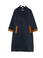 COTTON TRENCH, IMPERMEABILE, IMPERMEABILE DI COTONE, TRENCH, MADE IN ITALY, HANDMADE, FATTO A MANO, CAPPOTTO, MEZZA STAGIONE, MID SEASON COAT, FALL/WINTER 22, AUTUNNO INVERNO 22, VELLUTO, VELVET, OVERSIZE TRENCH, OVERIZE COAT, LOOSE FIT, CAPPOTTO MILITARE, MILITARY TRENCH, CAPPOTTO DOPPIOPETTO, TRENCH DOPPIOPETTO