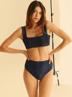 Bandeau Swim Blueberry Glit