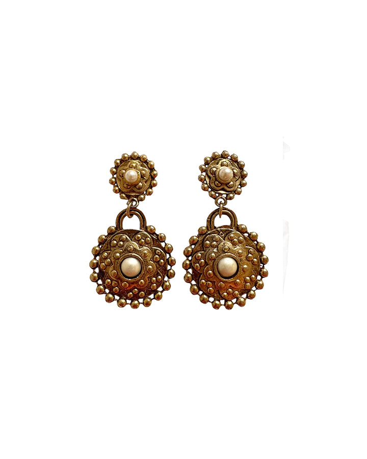 Boucles d'oreilles clips perles