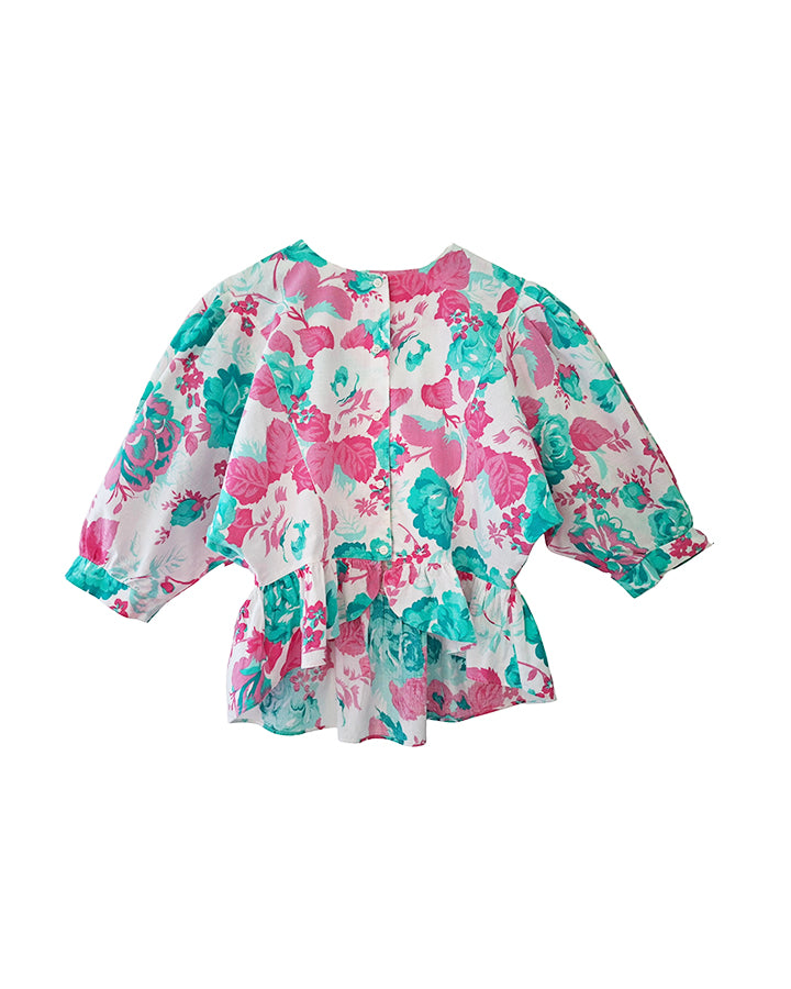 Top à fleurs 80's