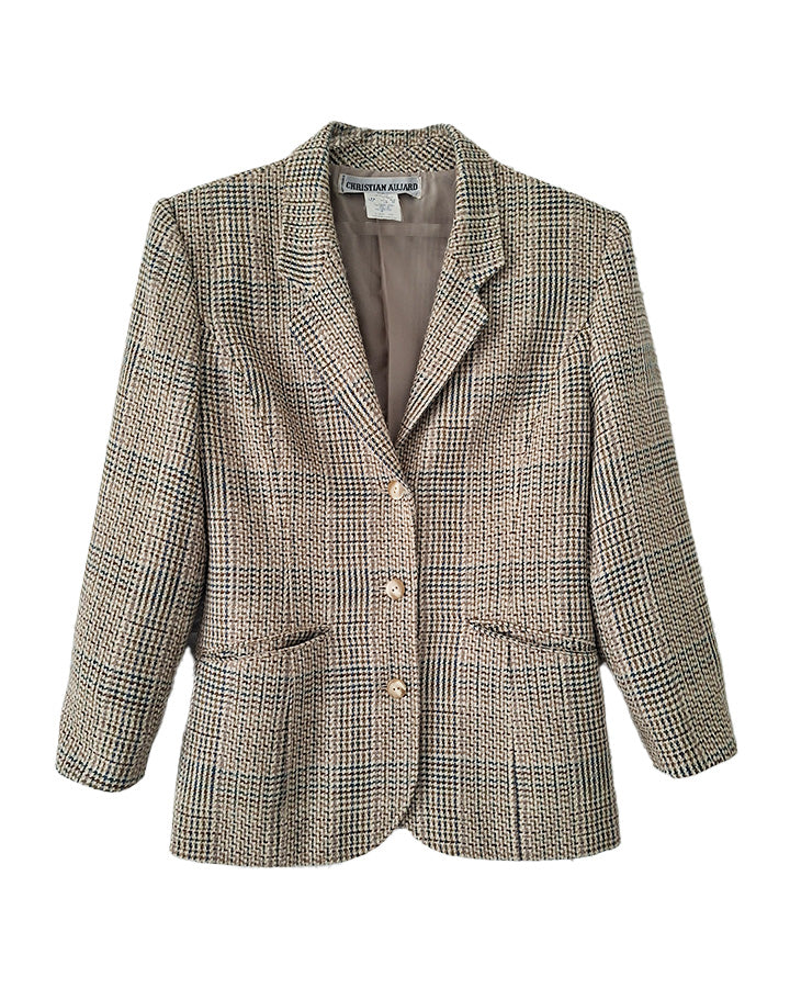 Blazer en tweed de laine et soie