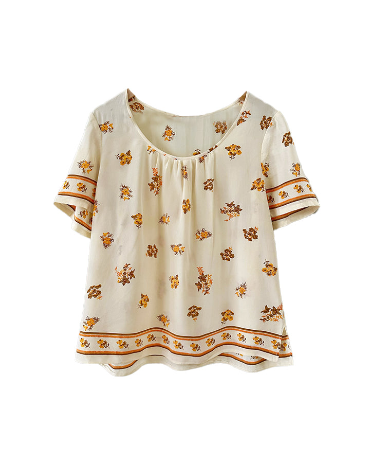 Blouse en soie 70's