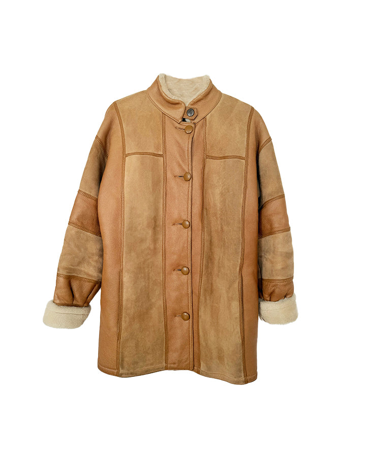 Manteau en peau lainée