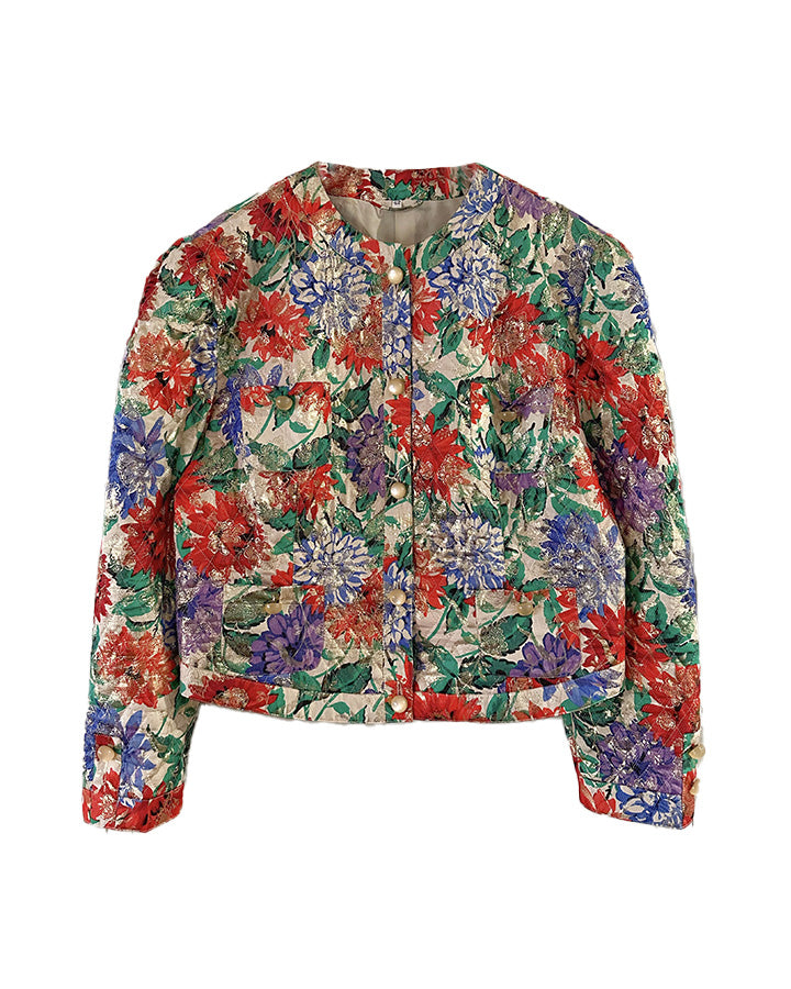 Veste en soie et lurex