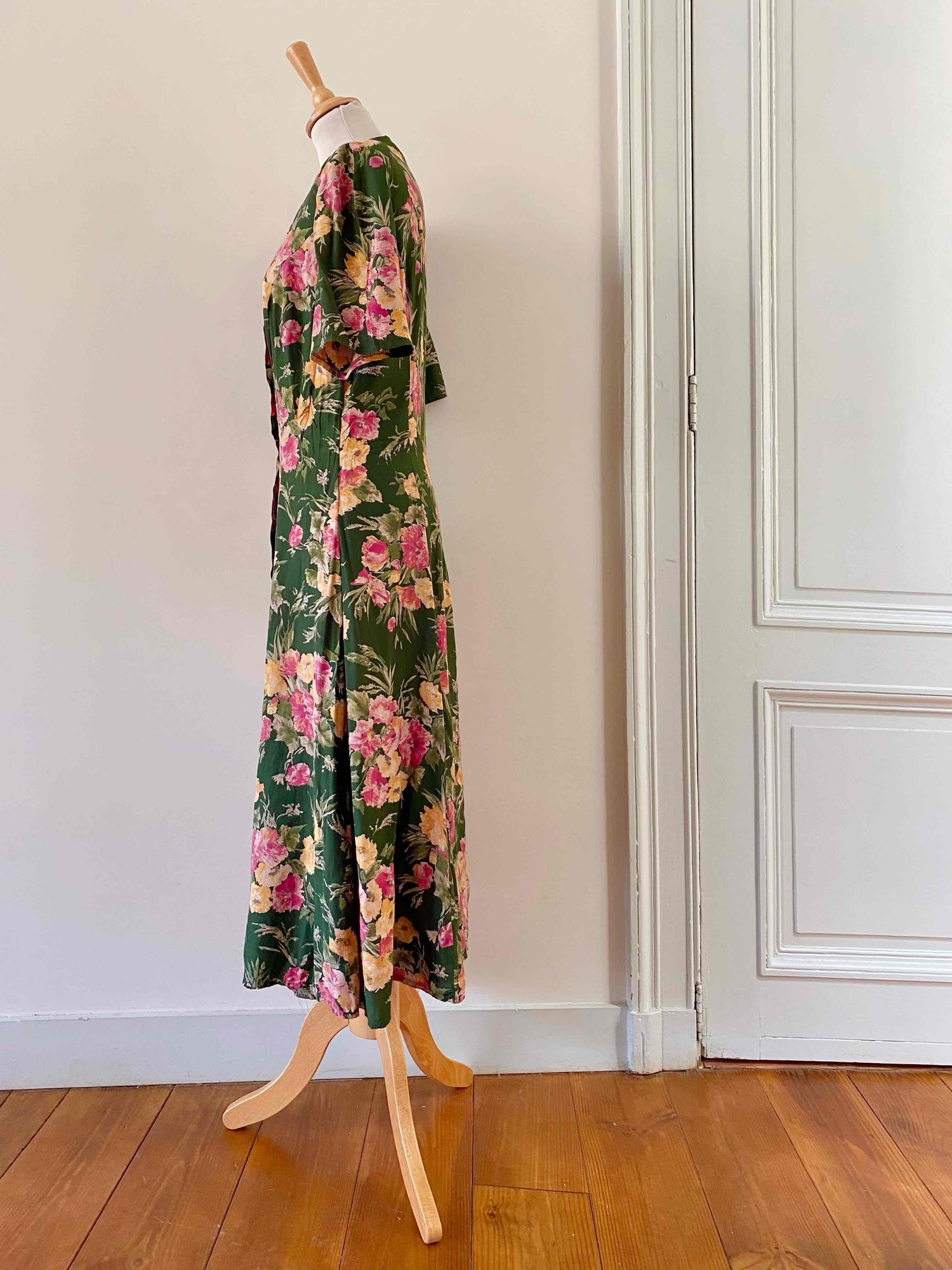 Button-up floral dress