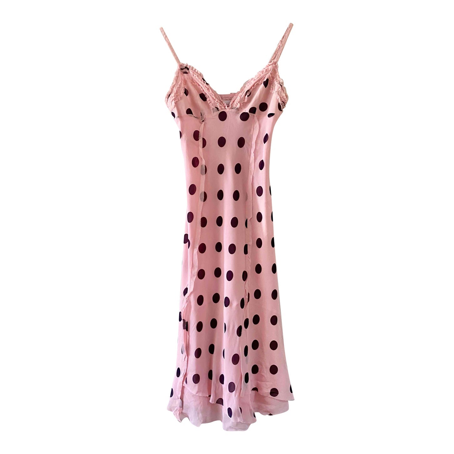 Silk dress with polka dots