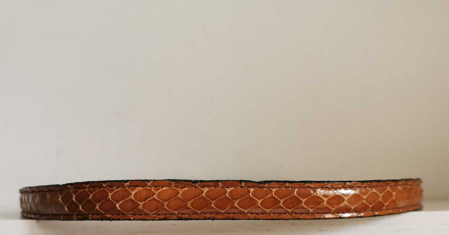 Exotic leather belt