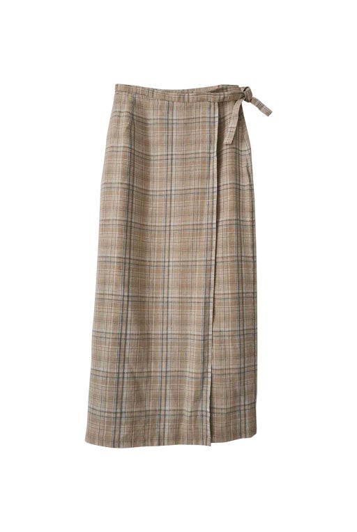 Jupe portefeuille en lin