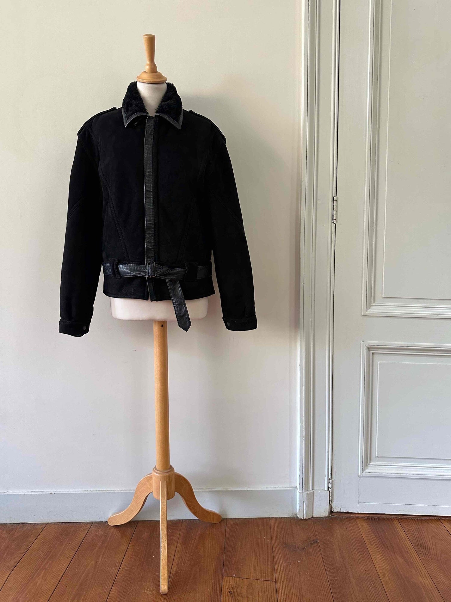 Wool-lined bomber jacket