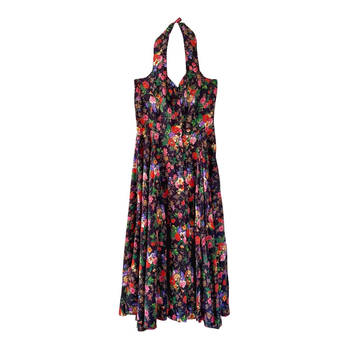 Floral backless dress