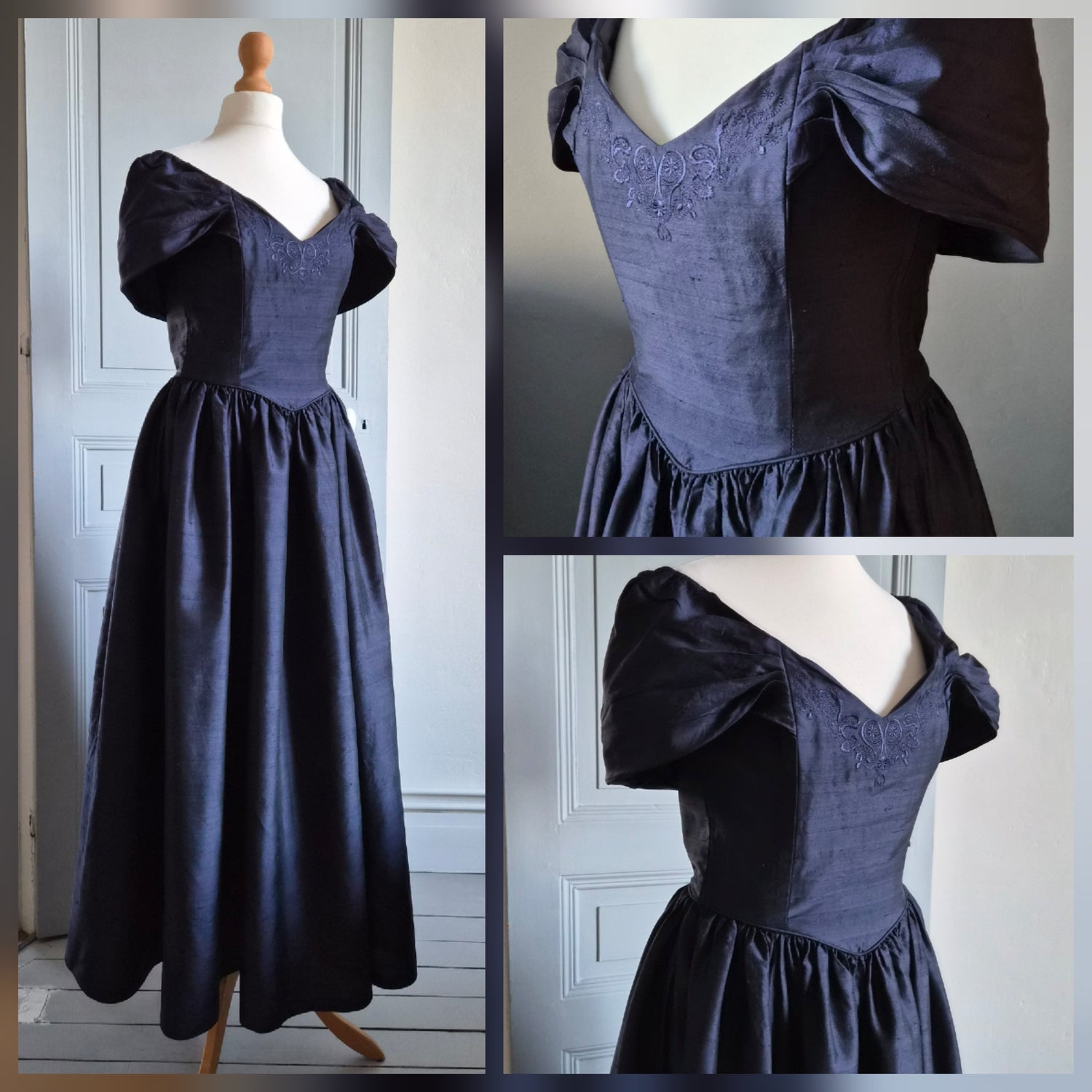 Robe longue en soie