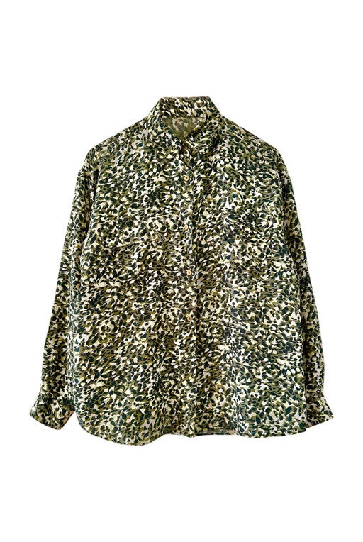 Leopard print silk shirt