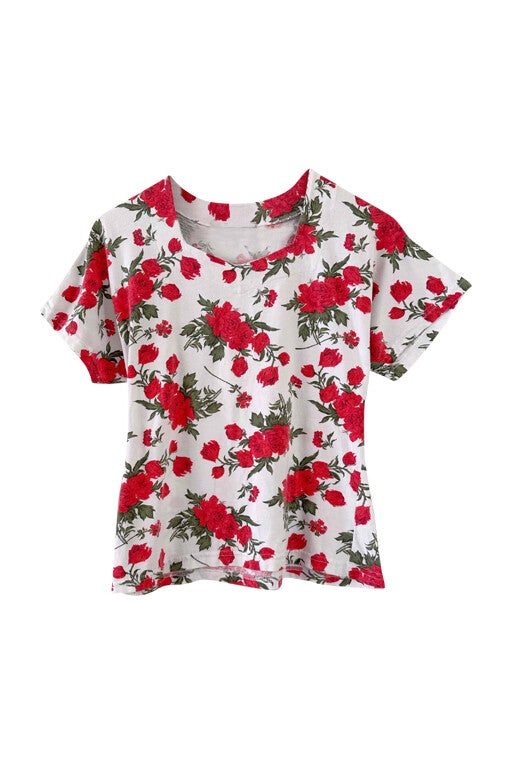 Top à fleurs