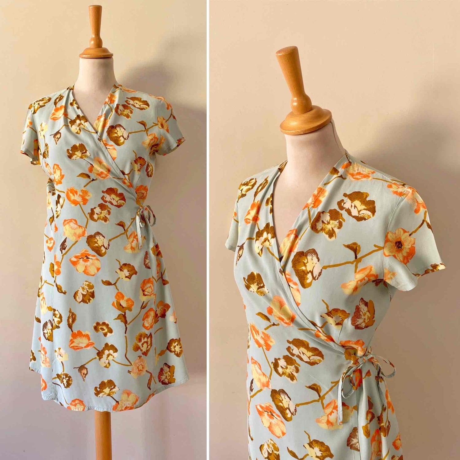 Robe portefeuille à fleurs