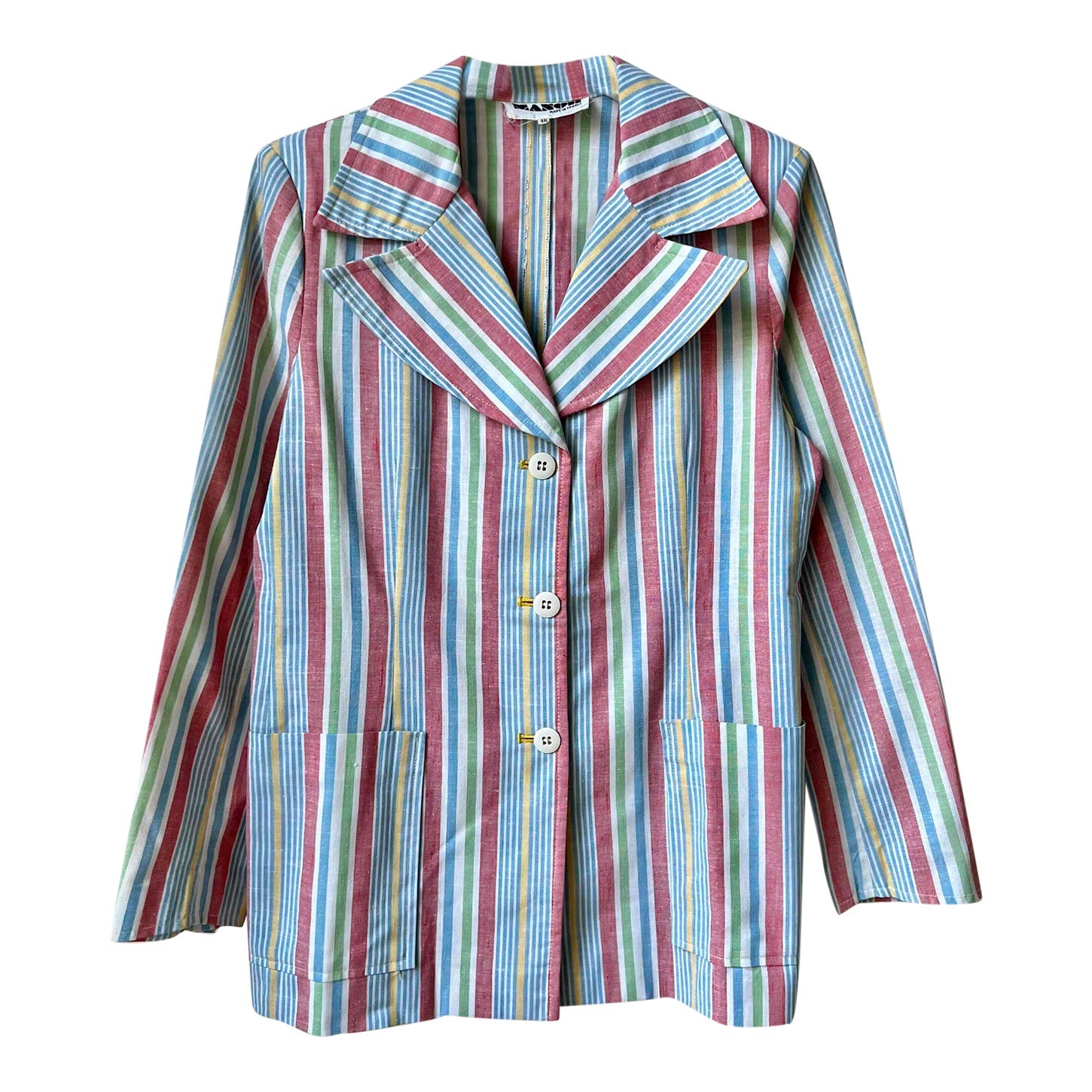 Blazer à rayures en lin