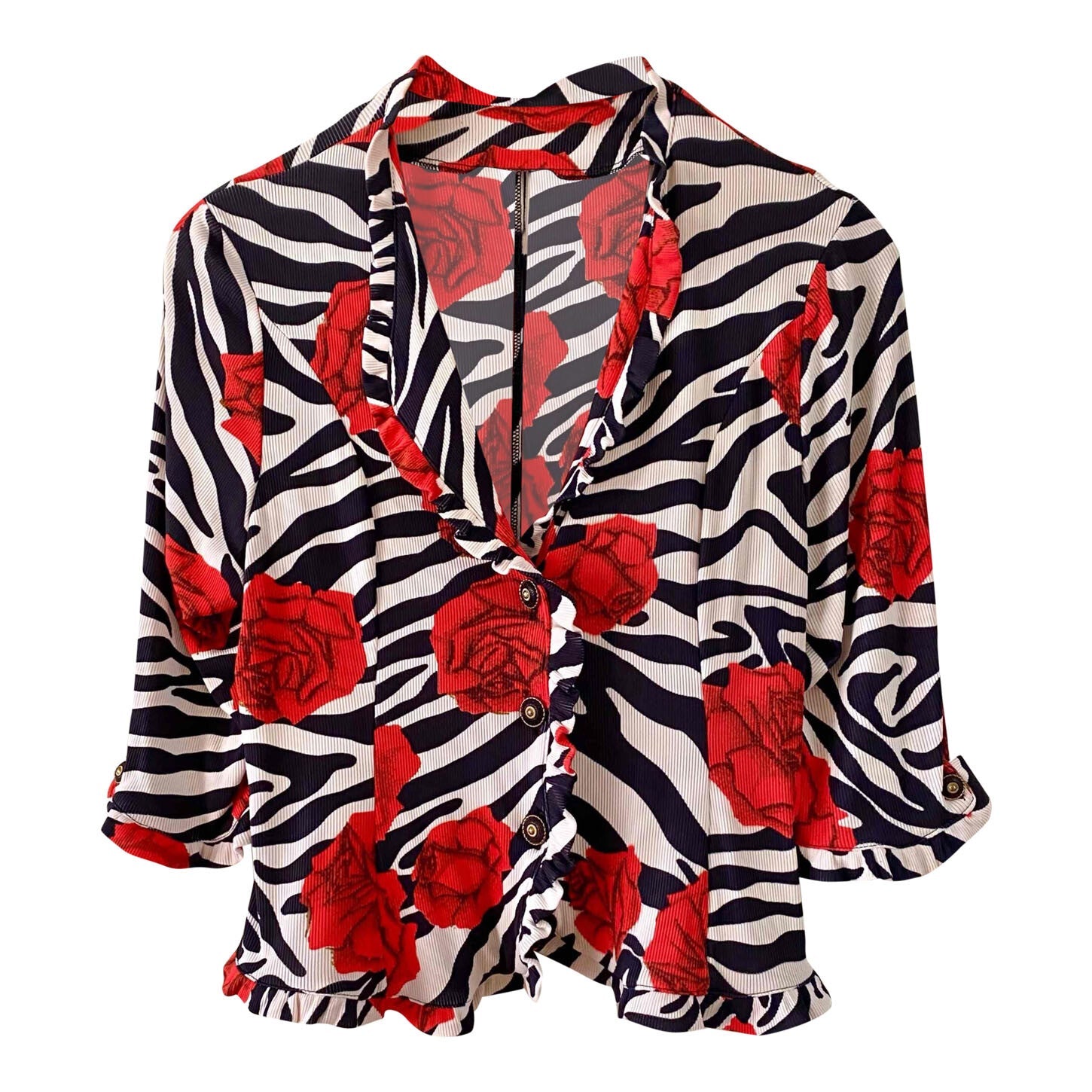 Zebra and flower top