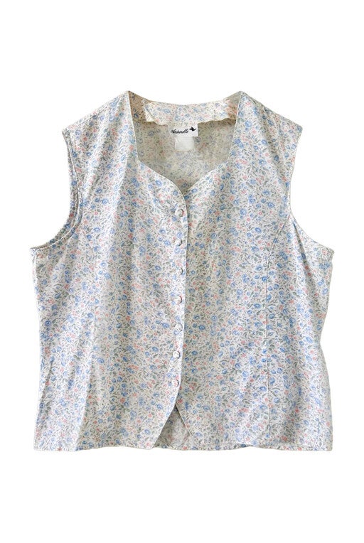 Top à fleurs