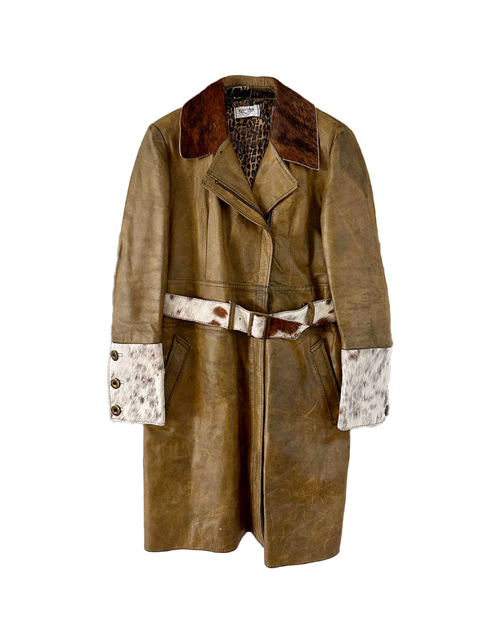 Trench en cuir vache