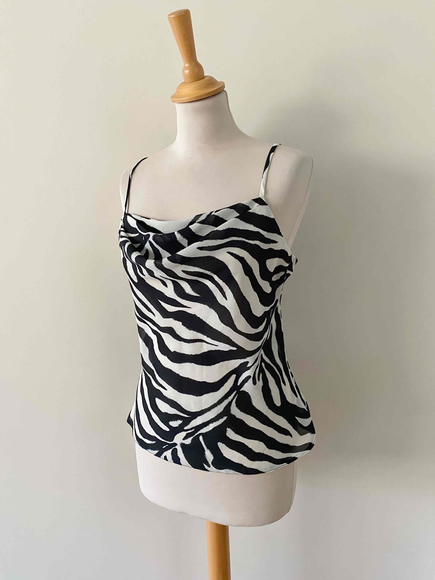 Zebra-striped tank top