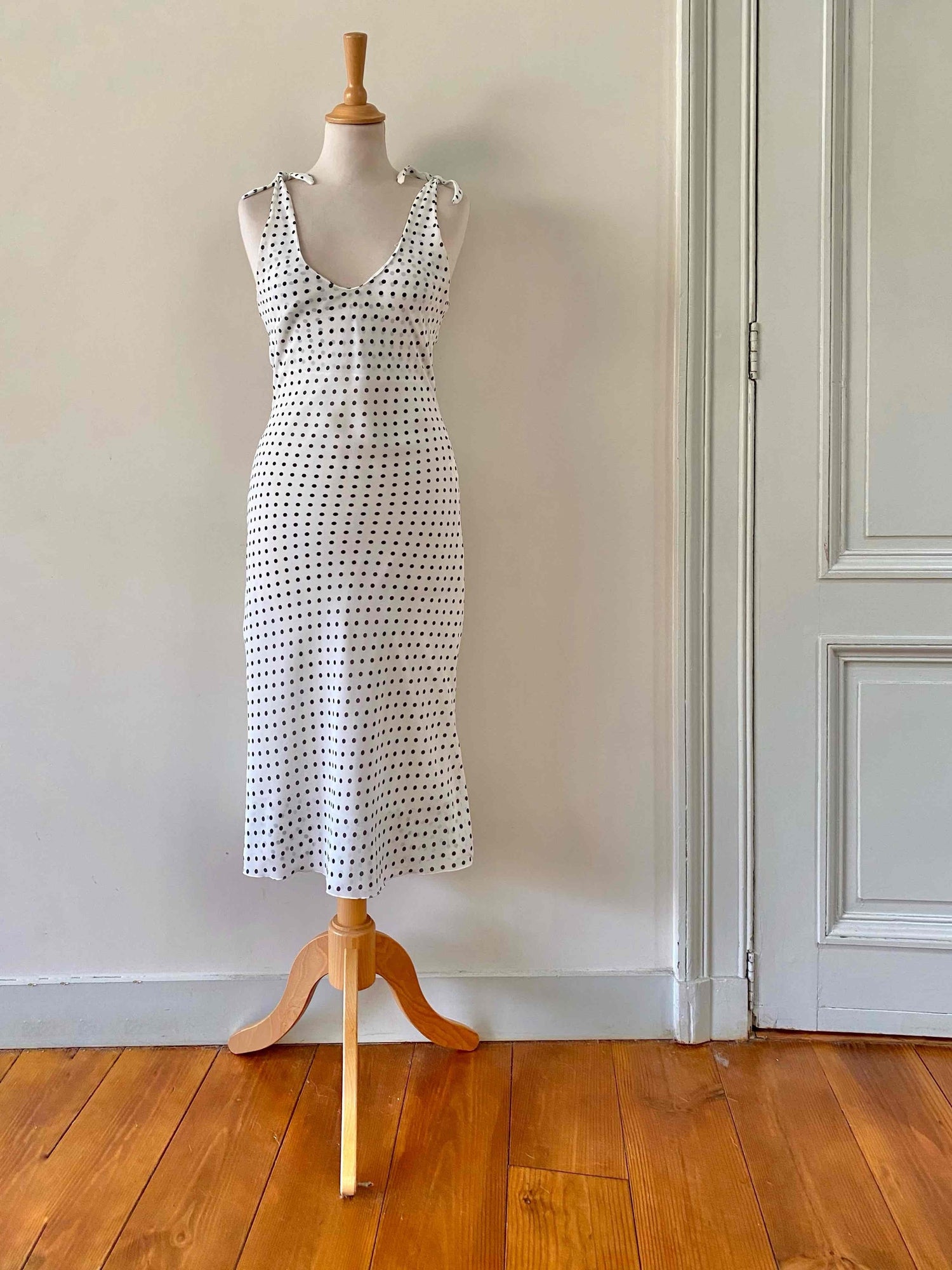 Polka dot midi dress