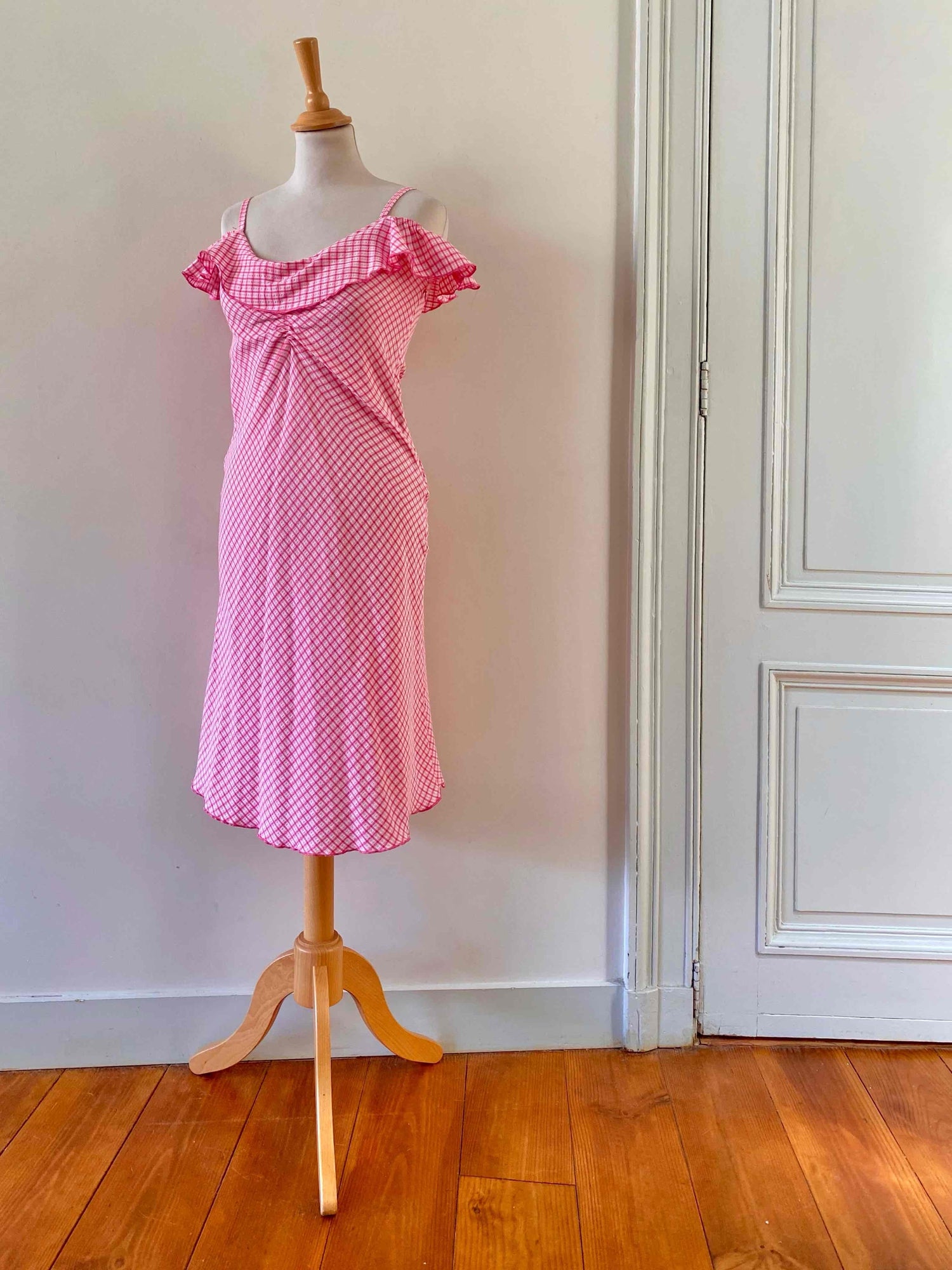 Vichy midi dress