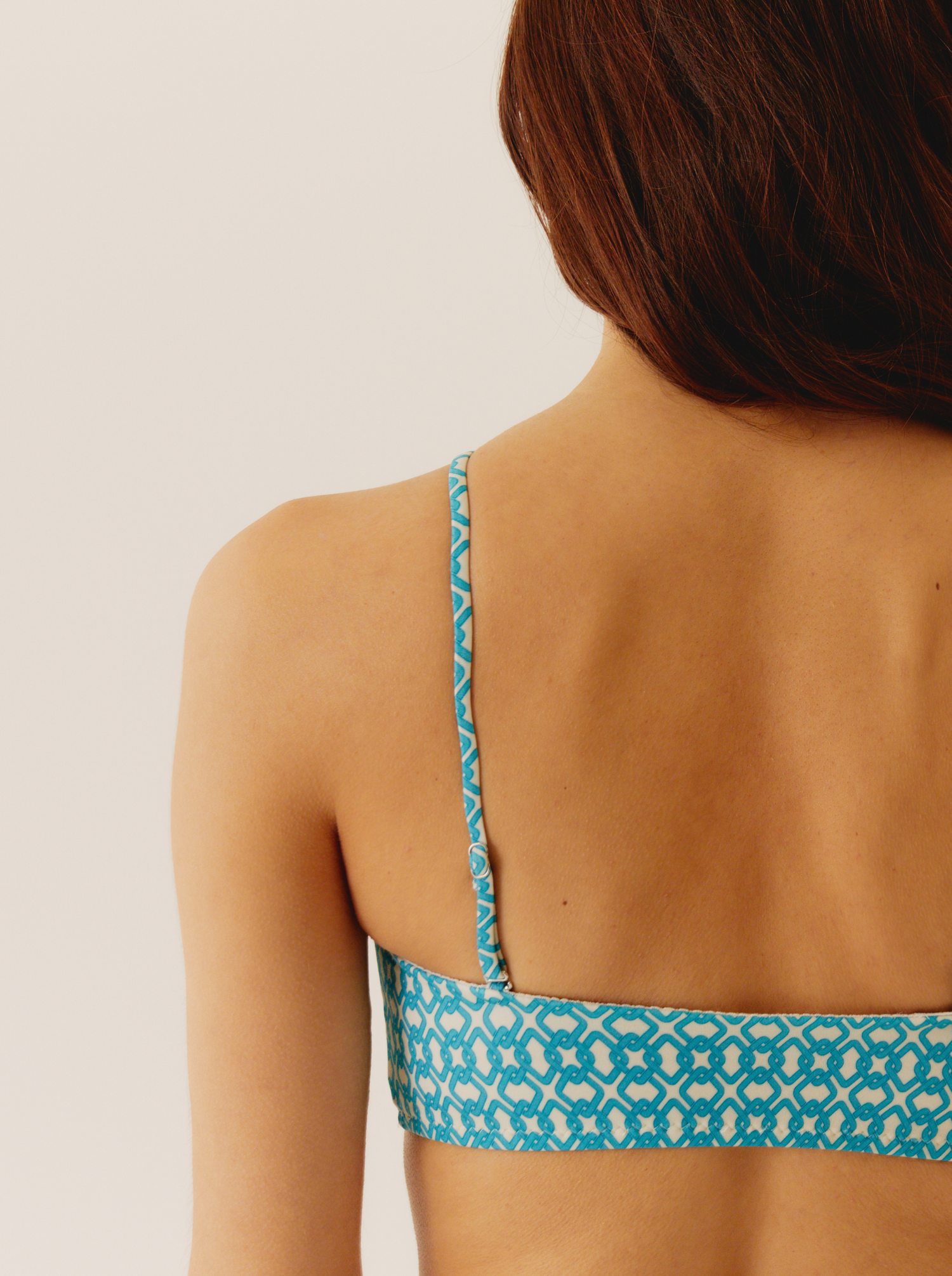 Bandeau Blue Chain Bretelles Amovables