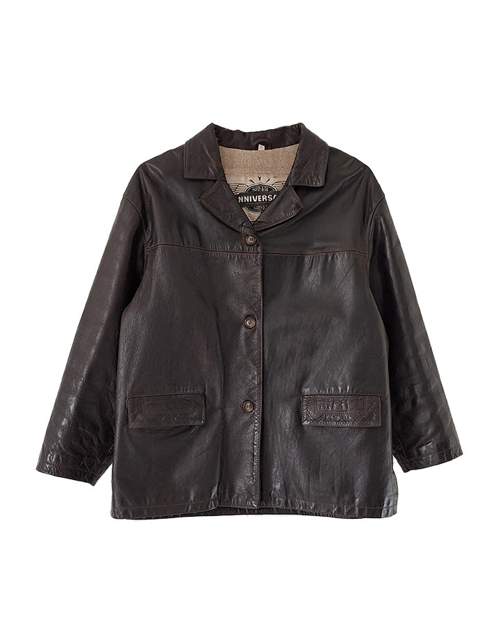 Veste Cuir Marron