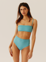 Culotte Haute Blue Chain Maillot de Bain