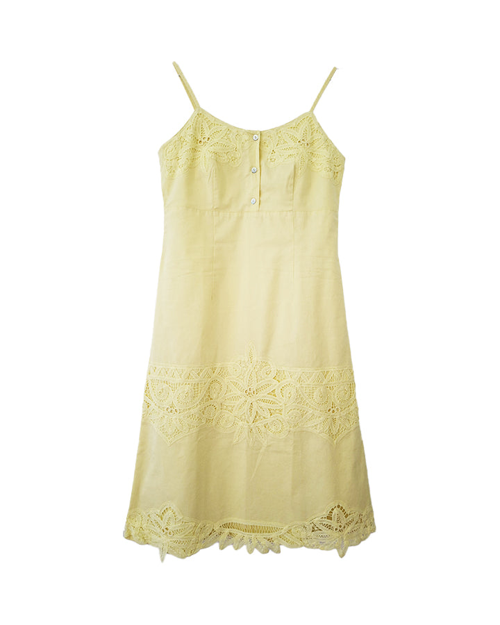 Robe brodée à bretelles