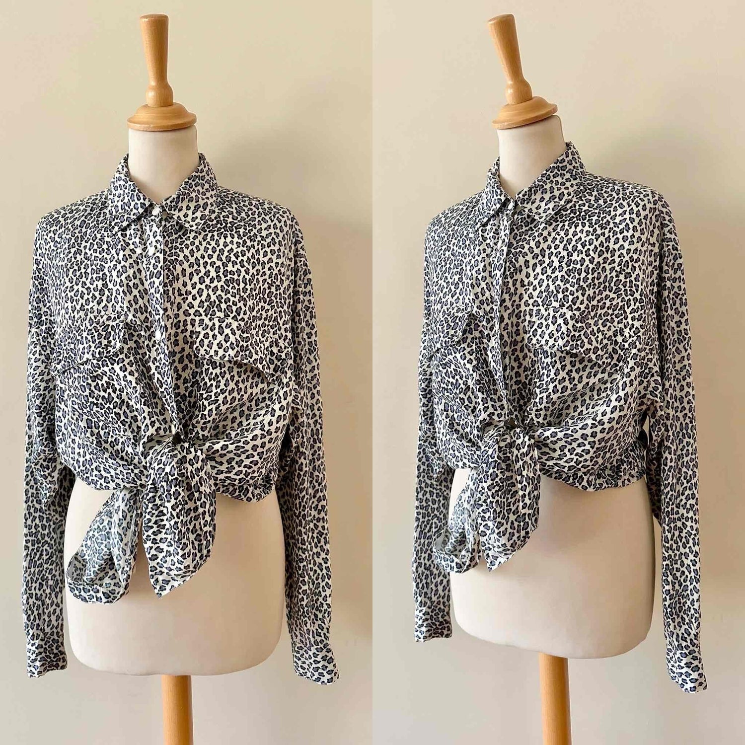Leopard print silk shirt