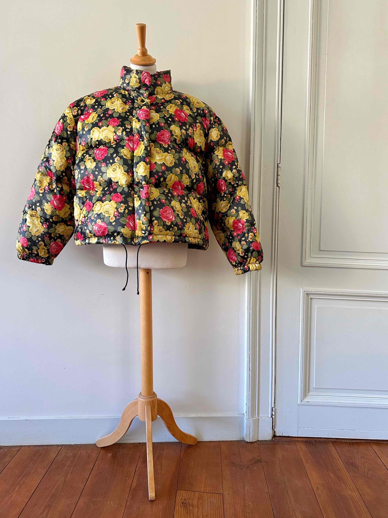Floral puffer jacket