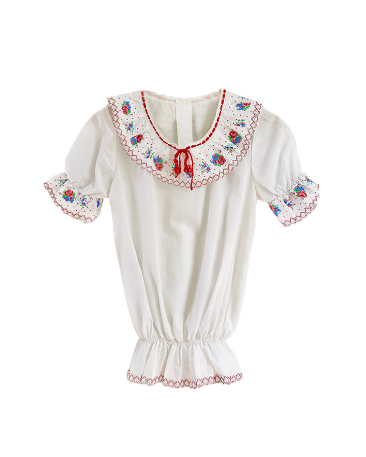 Blouse brodée 70's