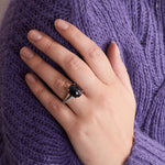 Bague Saphir Cabochon Diamants
