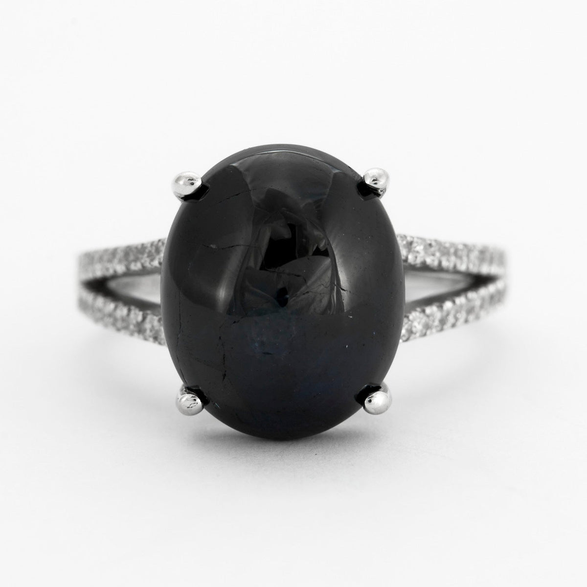 Bague Saphir Cabochon Diamants