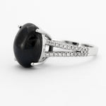 Bague Saphir Cabochon Diamants
