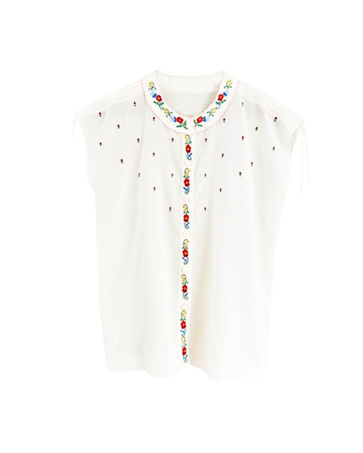 Blouse brodée 70's