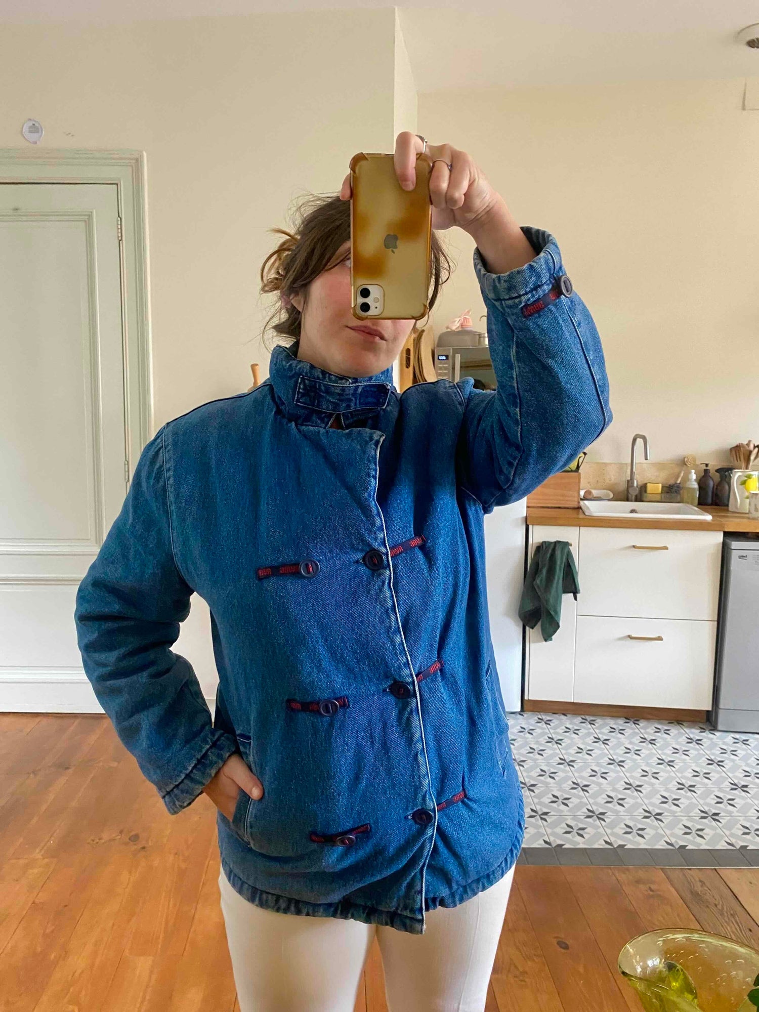 Fleece-lined denim jacket