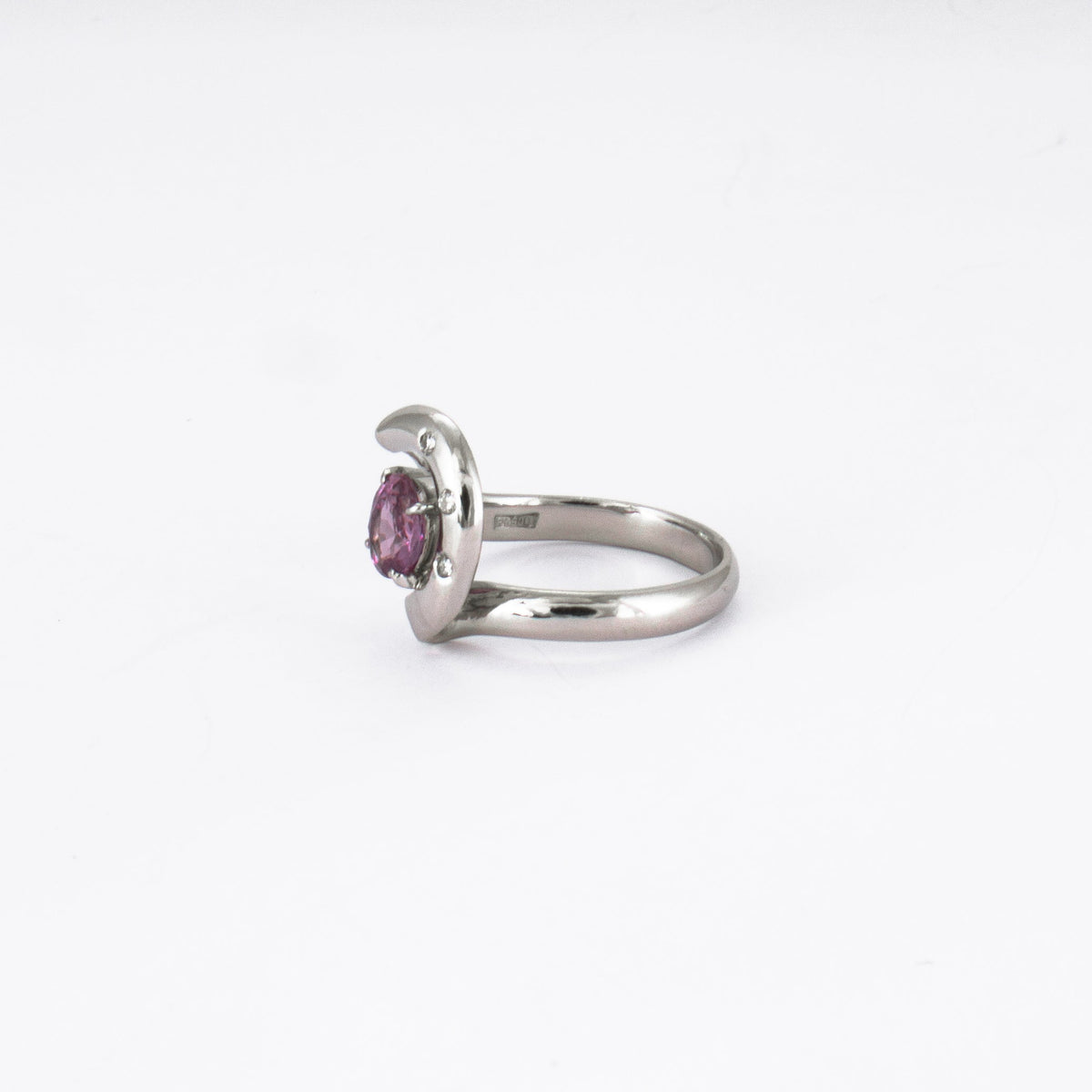 Bague Saphir rose Diamants
