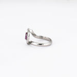 Bague Saphir rose Diamants