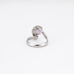 Bague Saphir rose Diamants