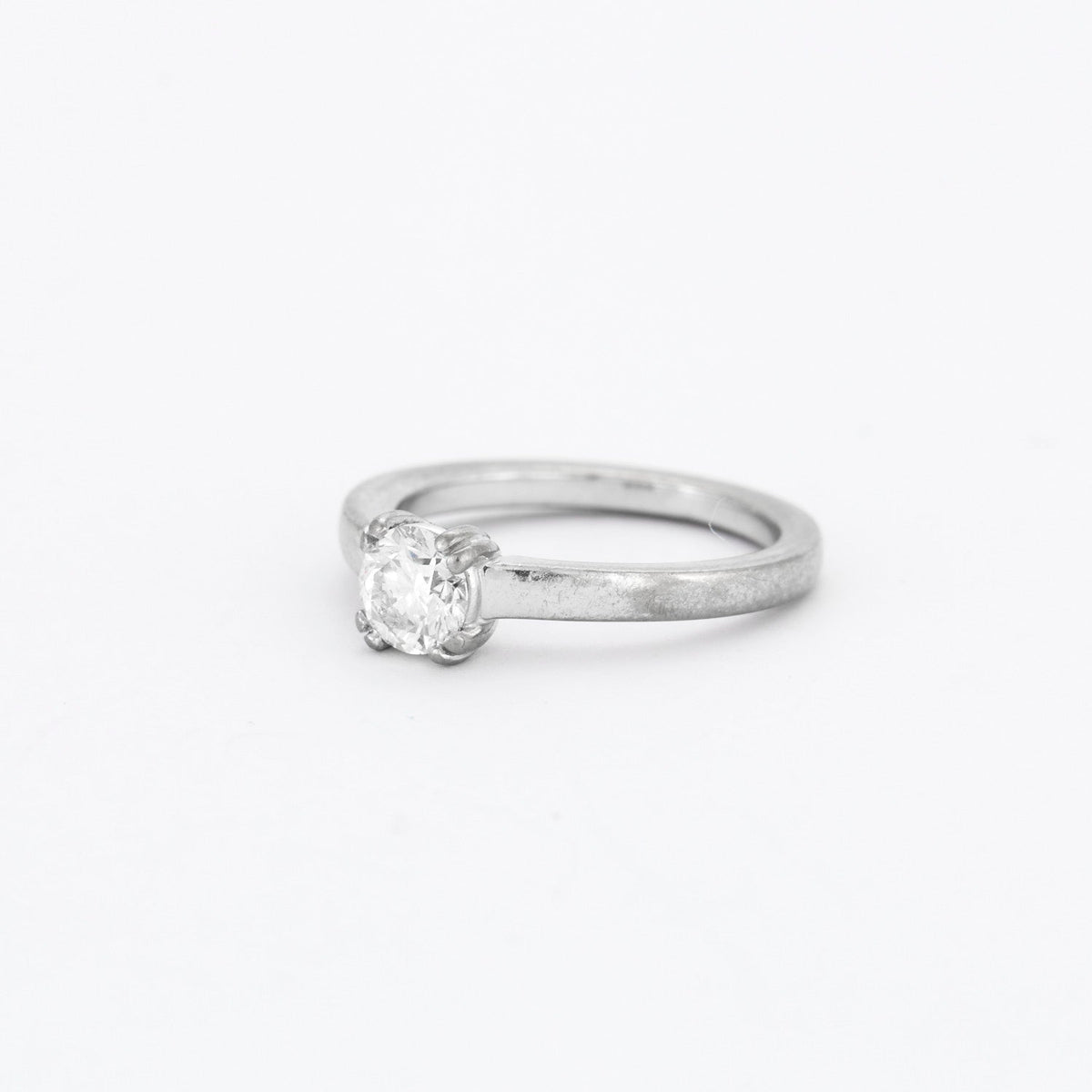 Bague Solitaire Diamant Or Blanc