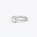 Bague Solitaire Diamant Or Blanc
