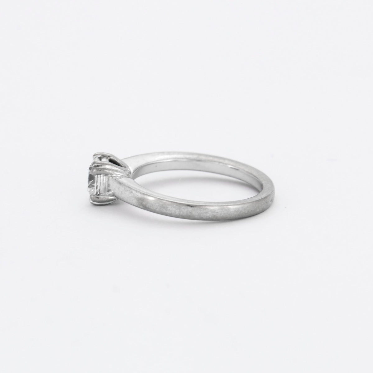 Bague Solitaire Diamant Or Blanc